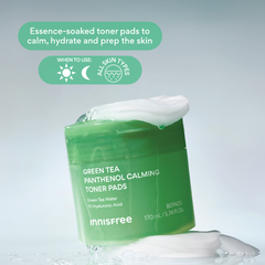 Green Tea Panthenol Calming Toner Pads