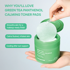 Green Tea Panthenol Calming Toner Pads