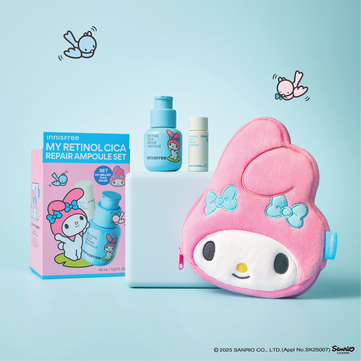 INNISFREE & My Melody Retinol Cica Repair Ampoule Set