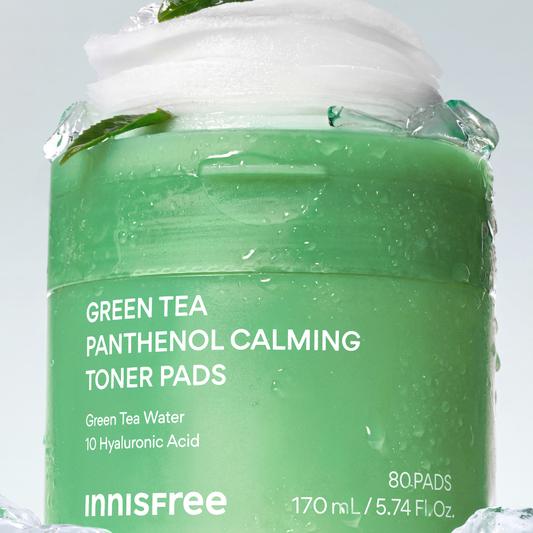 Green Tea Panthenol Calming Toner Pads